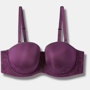 Torrid Strapless Push-up Bra SZ 40D BNWT! Wear with straps or strapless. Pretty!